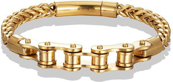 Wucifang Jewelry Armband, Edelstahl, Gold, Herren, 21cm - Bild 1