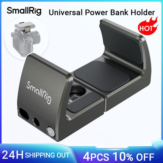 SmallRig Universelle Powerbank-Halterung in Schwarz für iPhone 17 und Sony Kameras zur Unterstützung beim Videodreh - Bild 1
