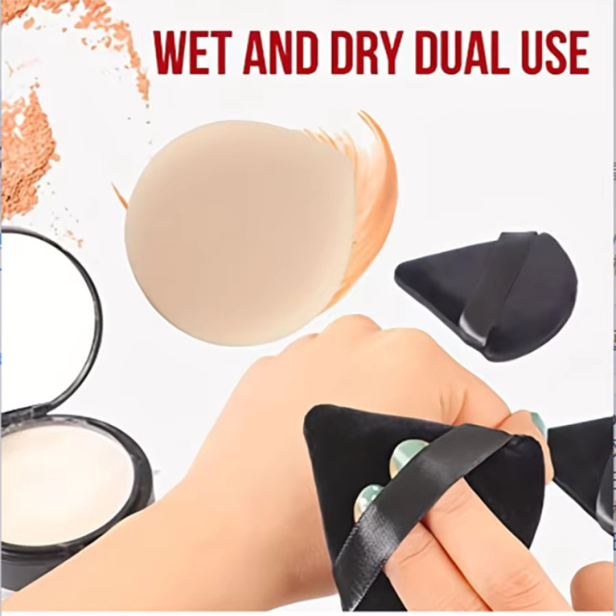 Make-up Puder Schwamm, 2 Stück, Dreieck, Samt - Bild 3