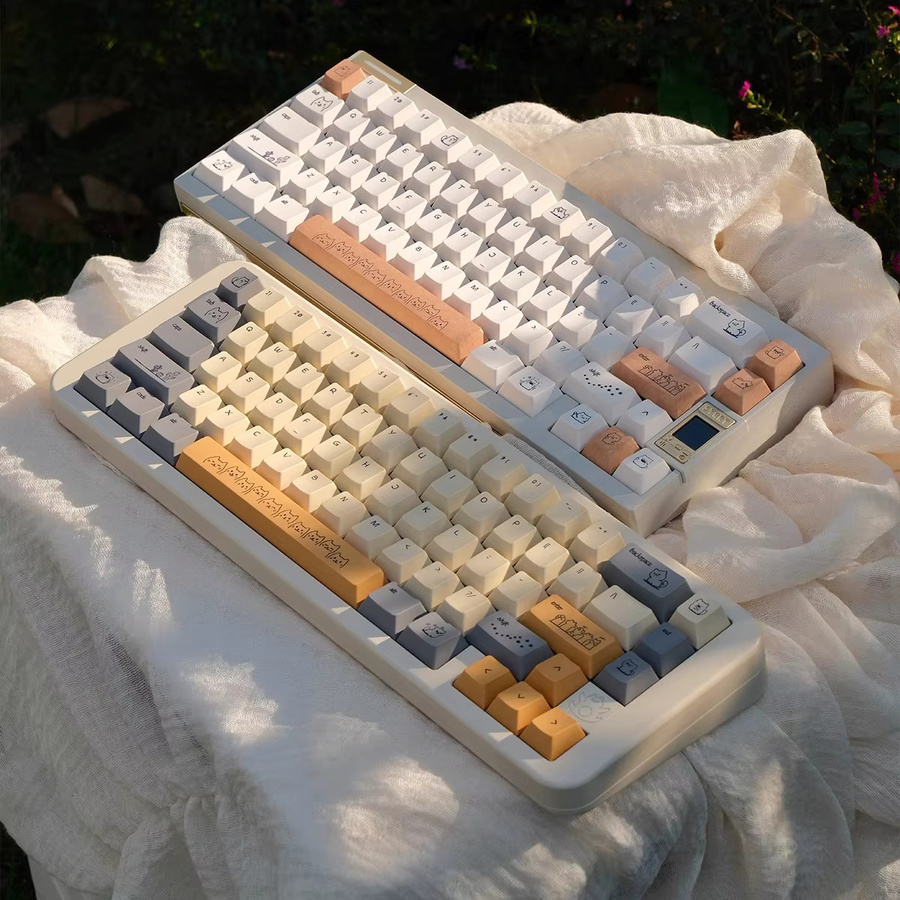 Venit Keys Sand Cat Tastenkappen im Cherry Profile aus PBT mit Dye-Sublimation für mechanische Tastaturen in Sand und Multicolour - Bild 2