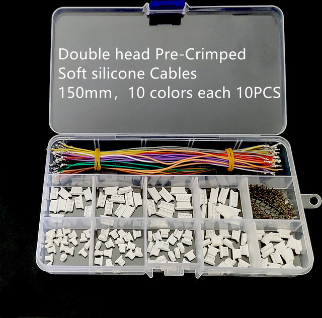 JST SH 1,0 mm Steckerkit mit vorgekrimpten Kabeln in Multicolor für FPV Drone Flight Controller, verschiedene Pin-Optionen verfügbar - Bild 1