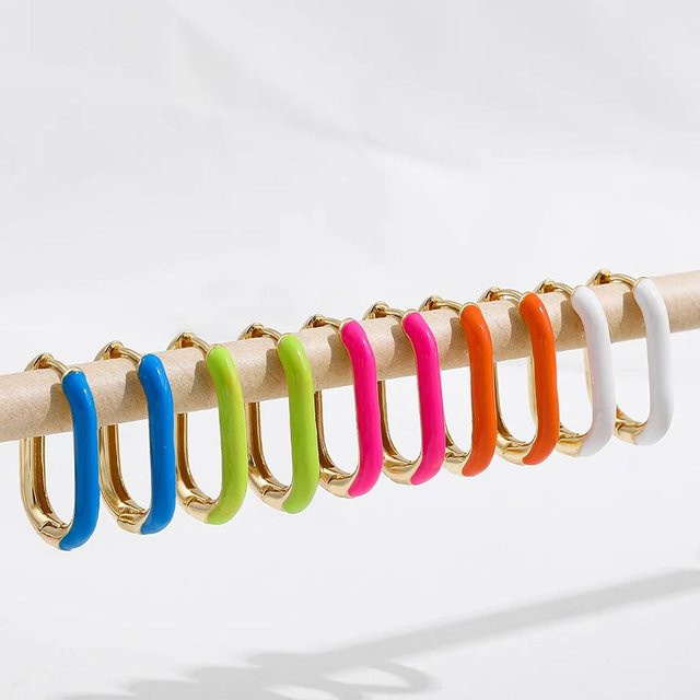 Erpels Creolen, vergoldet, bunt, Emaille, Damen - Bild 1