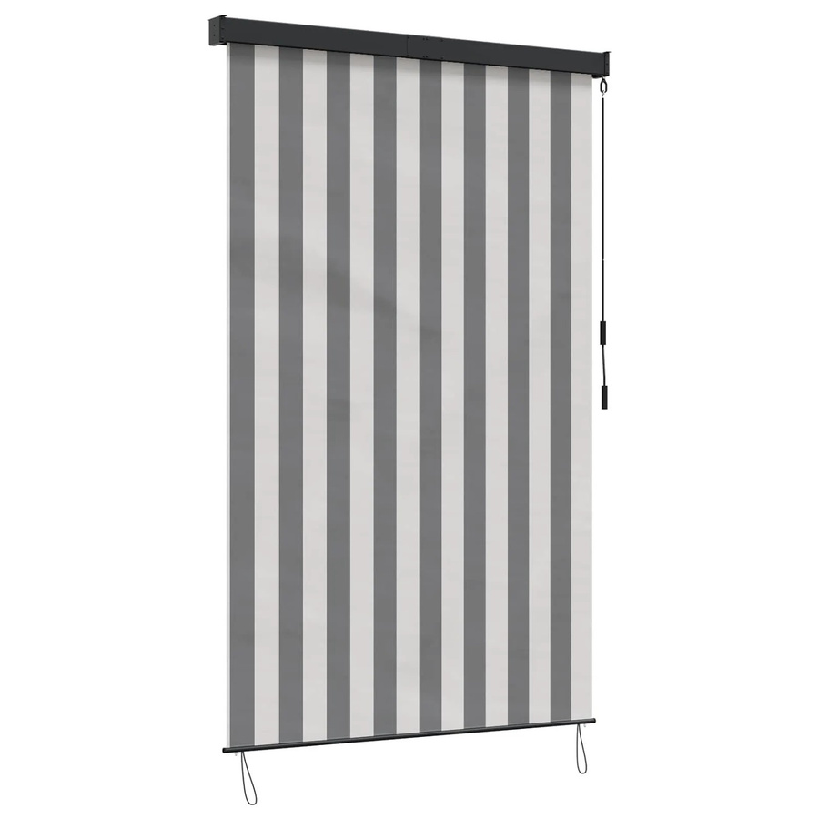 vidaXL Rollo in Anthrazit und Weiß aus Stoff und Aluminium, Breite: 160 cm, Höhe: 250 cm - Bild 2