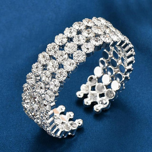 Allbestart Armband, drei Reihen, Diamant, Silber, Damen - Bild 1