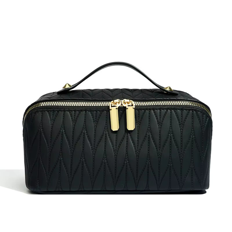 CH CACILLO Make-up-Tasche, Damen, wasserdicht, schwarz, braun - Bild 2