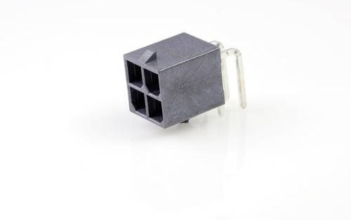 Molex Einbau-Stiftleiste Standard 4-polig Schwarz mit 5,7 mm Rastermaß - Bild 1