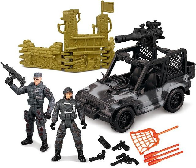 Discover Intime DIY Spezialarmee Spielzeug mit Fort Landfahrzeug, Militärteilen, Tarnung, Soldaten, Bewaffneter Krieg - Bild 1