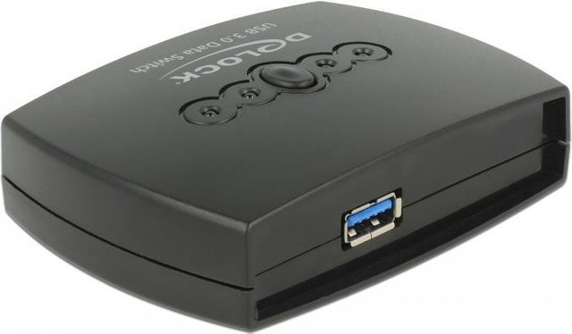 Delock USB 3.2 Gen 1 Sharing Switch 4-in-1 USB-Umschalter Schwarz (87724) - Bild 1