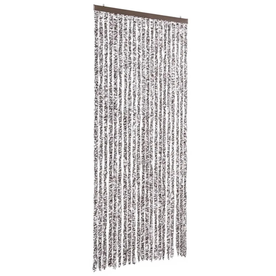 vidaXL Insektenschutz-Vorhang aus Chenille in Braun und Beige, thermoisolierend, Breite: 90 cm, Höhe: 220 cm - Bild 2