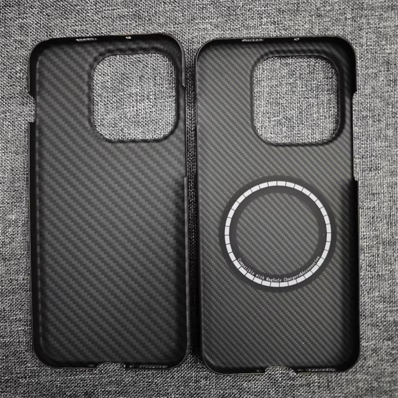 MagSafe Handyhülle aus Carbon-Faser-Aramid für OnePlus 15 in Schwarz, dünne und leichte Slimlight Schutzhülle - Bild 1