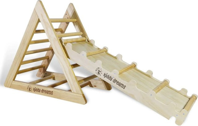 CCLIFE Kletterdreieck mit Rutsche, Klettergerüst, Holz, ab 2 Jahre - Bild 1