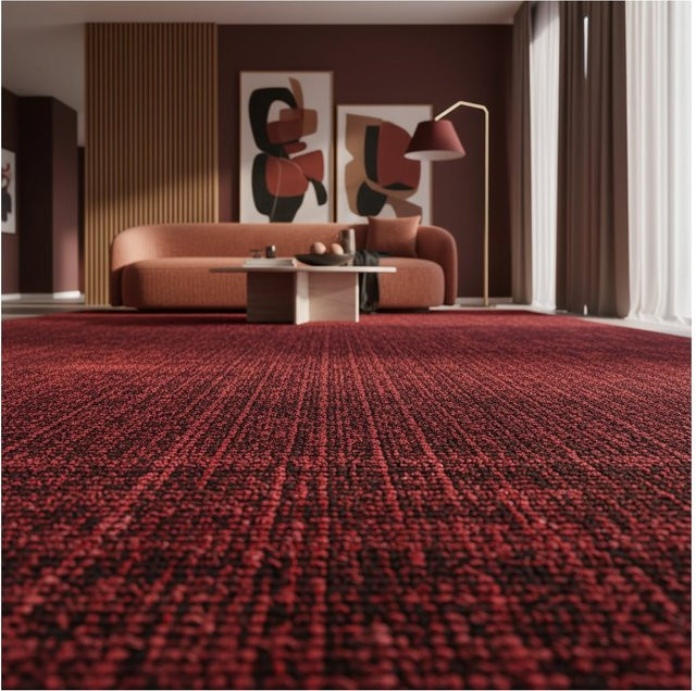 Waschbarer Baumwollteppich Kadima Design, einfarbig, Rot, B: 140 cm, L: 200 cm - Bild 1