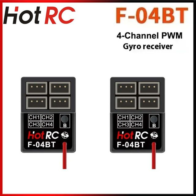 HOTRC F-04BT 2,4G 4CH 4 Kanal PWM Empfänger Gyro RX für Sender Fernbedienung - Bild 1