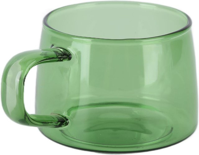 Transparente Kaffeetasse aus Borosilikatglas von TOMTOP JMS in Grün mit 250 ml Fassungsvermögen - Bild 1