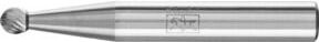 PFERD Hartmetall Frässtift Kugel KUD Ø 04x03 mm Schaft-Ø 6 mm Z5 universal fein in Silber - Bild 1