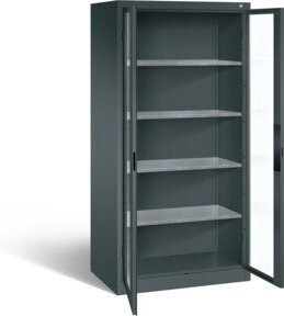 C+P Werkzeugschrank Acurado in Anthrazitgrau mit Türen und Schloss, H x B x T: 195 x 93 x 60 cm - Bild 1