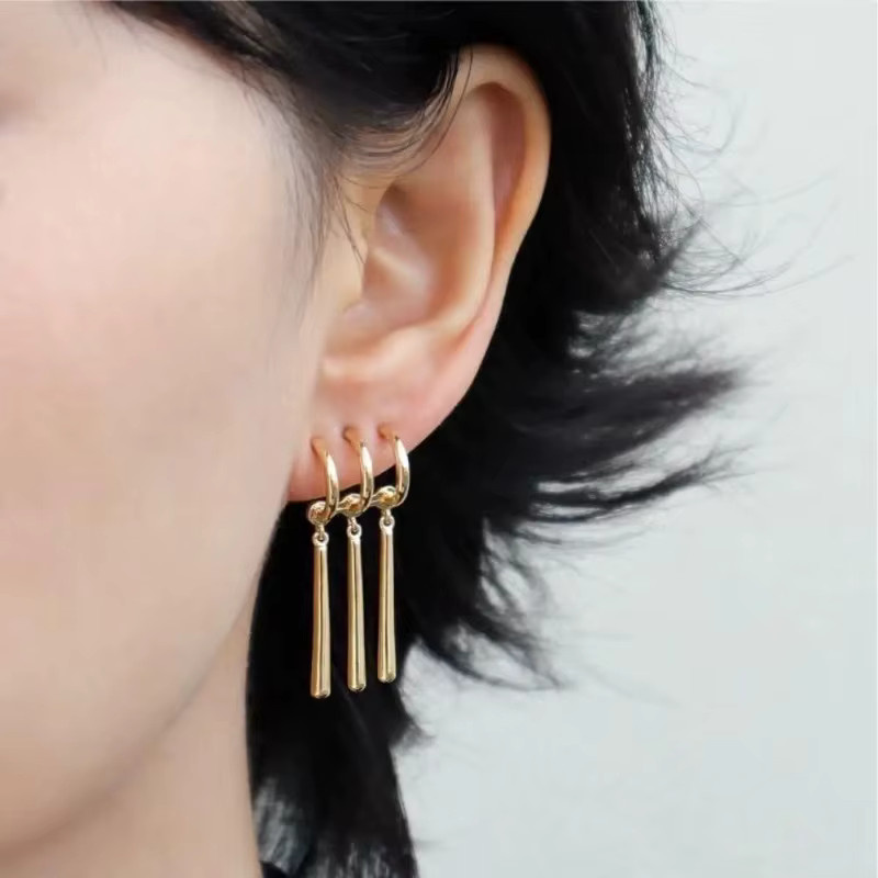 duobeiduo Ohrringe, Gold, Unisex - Bild 3