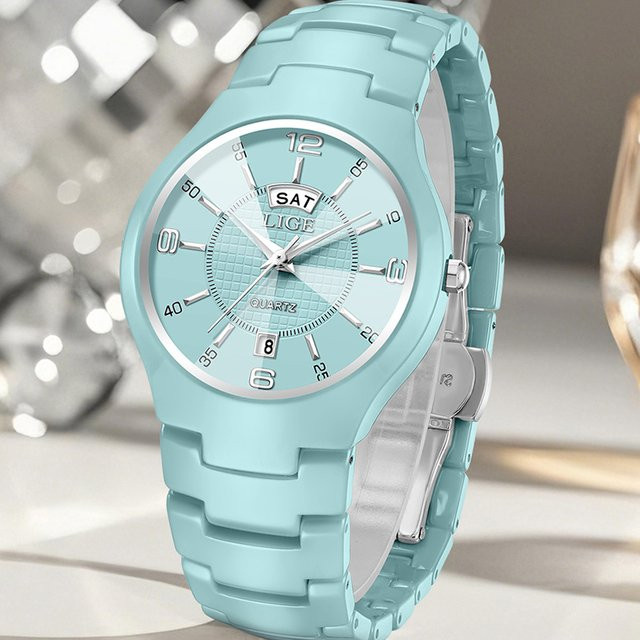 LIGE Armbanduhr, Keramik, Quarz, Weiß, Damen - Bild 1