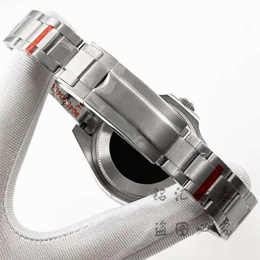 LIYAN Uhrengehäuse, Edelstahlarmband, 44 mm, Keramiklünette, Silber, Unisex - Bild 2