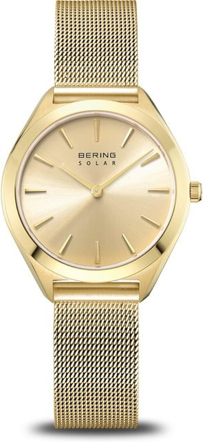 Bering Damenuhr, Solar, Edelstahl, Gold, 31 mm, 5 ATM - Bild 1