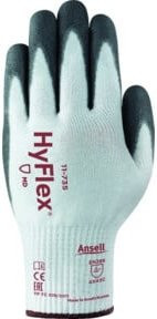 Ansell HyFlex 11-735 Nitrilhandschuhe in Weiß und Grau, Größe 9 - Bild 1