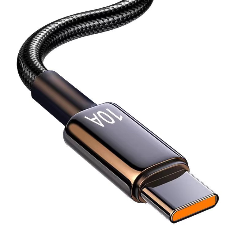 USB-C auf USB-C Schnellladekabel 240W PD Typ-C geflochtenes Ladekabel Schwarz - Bild 6