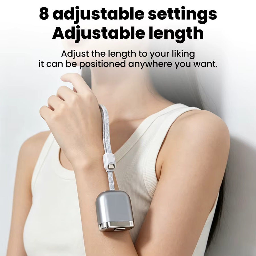 ILEPO USB-C auf USB-C Schnellladekabel 240W, einziehbares Dual-Typ-C-Datenkabel in Weiß für Laptop, Tablet und Smartphone - Bild 2