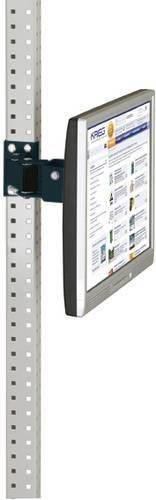 Manuflex Monitorträger ZB3629.7016 für UNIVERSAL und PROFI mit 80 mm Doppelgelenk und VESA-Adapter 75 mm in Anthrazit RAL 7016 - Bild 1