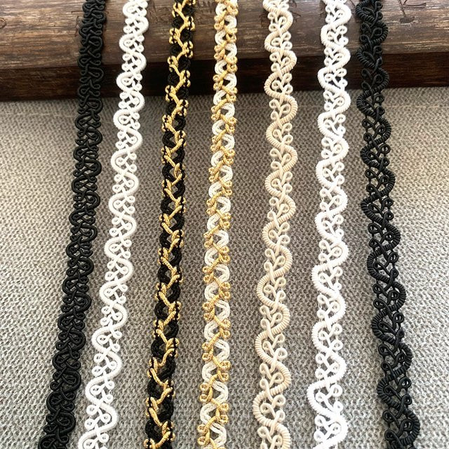 Schwarzes Spitzenband für DIY-Handwerk und Weihnachtsdekoration, 5 m Länge - Bild 1