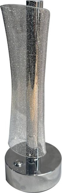 Pocoline LED-Tischleuchte Darcy in Silber aus Metall und Acryl, B/H/T: 12 x 36 x 12 cm - Bild 1