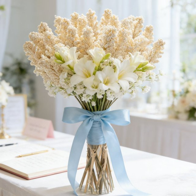 ZQCY Künstlicher Lavendel in Weiß aus PE für Tischdekoration und DIY-Blumenarrangements - Bild 1