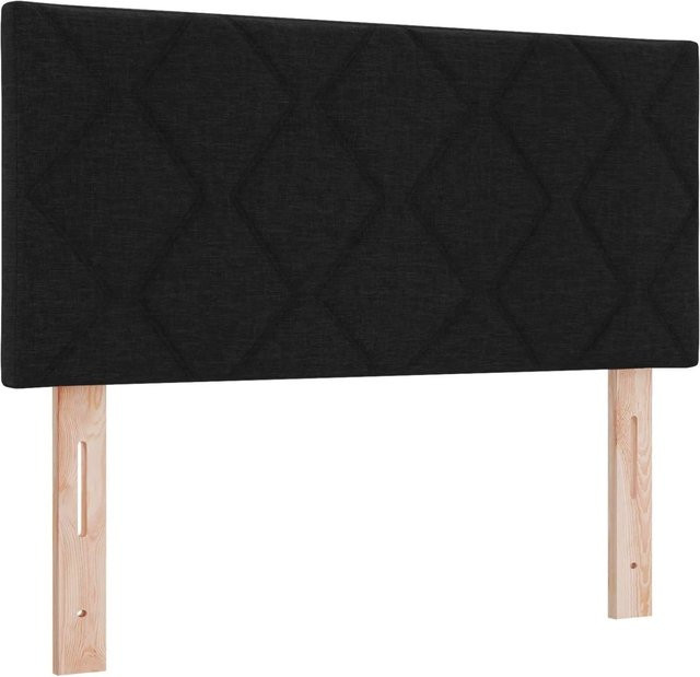 vidaXL Kopfteil für das Schlafzimmer in Schwarz mit integrierter Beleuchtung und Stoffbezug, Breite: 90 cm - Bild 1