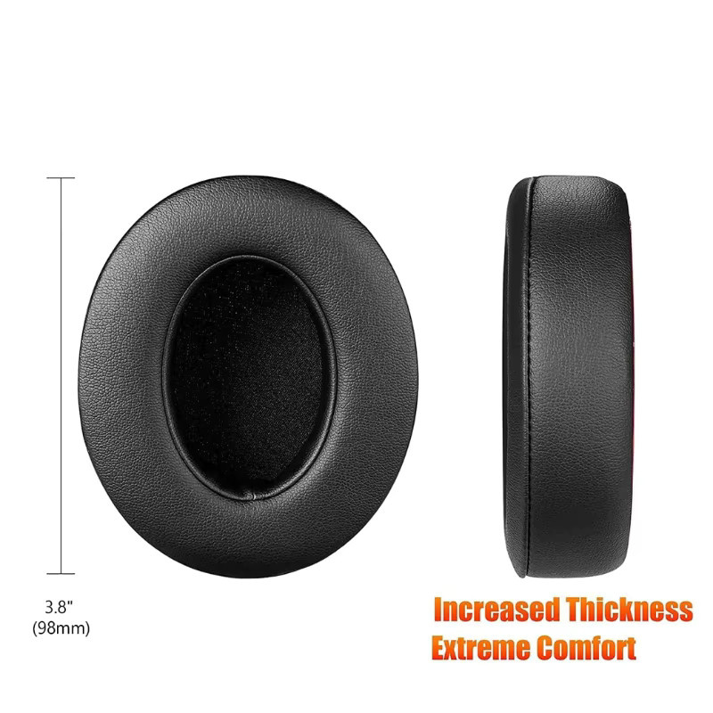 Beats Ersatz-Ohrpolster für Studio 2 und Studio 3 Wireless Kopfhörer aus weichem Protein-Leder in Schwarz - Bild 4