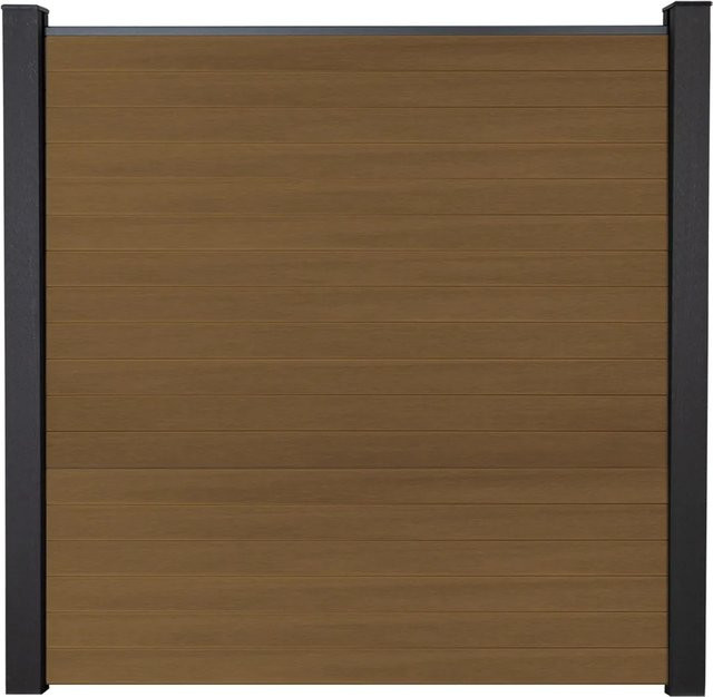 GroJa Steckzaun Solid Rhombus in Teak, braun, B/H: 180 x 180 cm - Bild 1