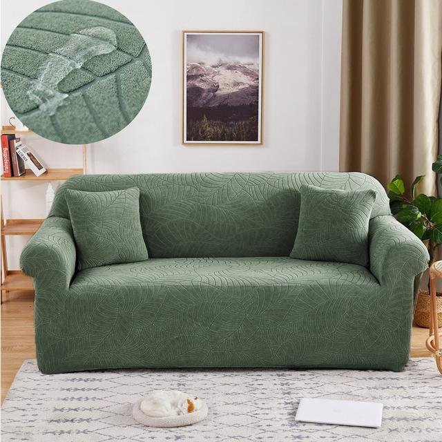 Wasserdichter elastischer Sofabezug aus Jacquard Spandex für 1-Sitzer Sessel, Farbe: Cyanblau, Breite: 90-135 cm - Bild 1
