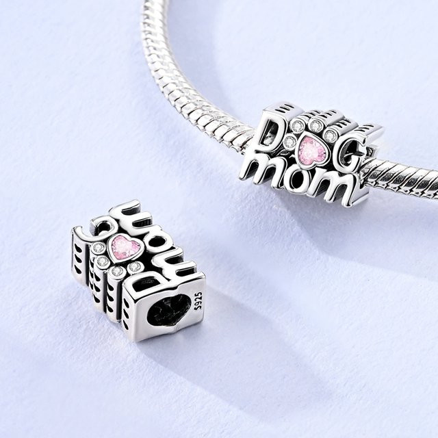 Charms 925 Silber, Perle, Zirkonia, rosa, Damen - Bild 1