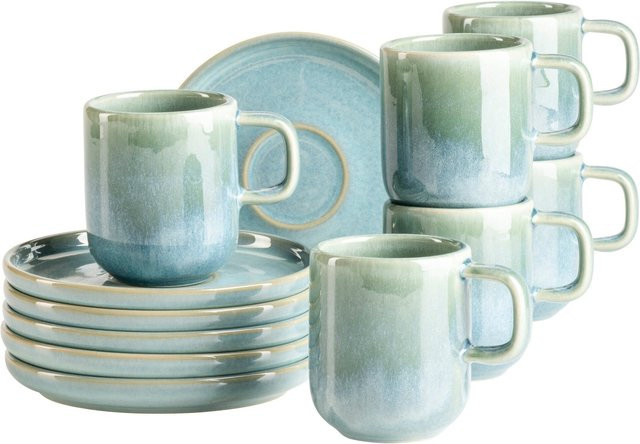 Mäser Espressotassen-Set Cordelia aus Steinzeug in Blau - Bild 1