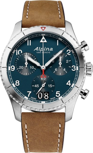 Alpina Startimer Pilot Chronograph, Quarz, Edelstahl, 41 mm, Herren - Bild 1