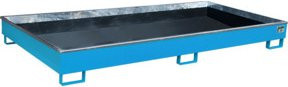 Bauer Südlohn Regalwanne RW 2700-1 PE mit PE-Einsatz, Lichtblau, B: 131,5 cm, H: 21,0 cm, L: 266,5 cm - Bild 1