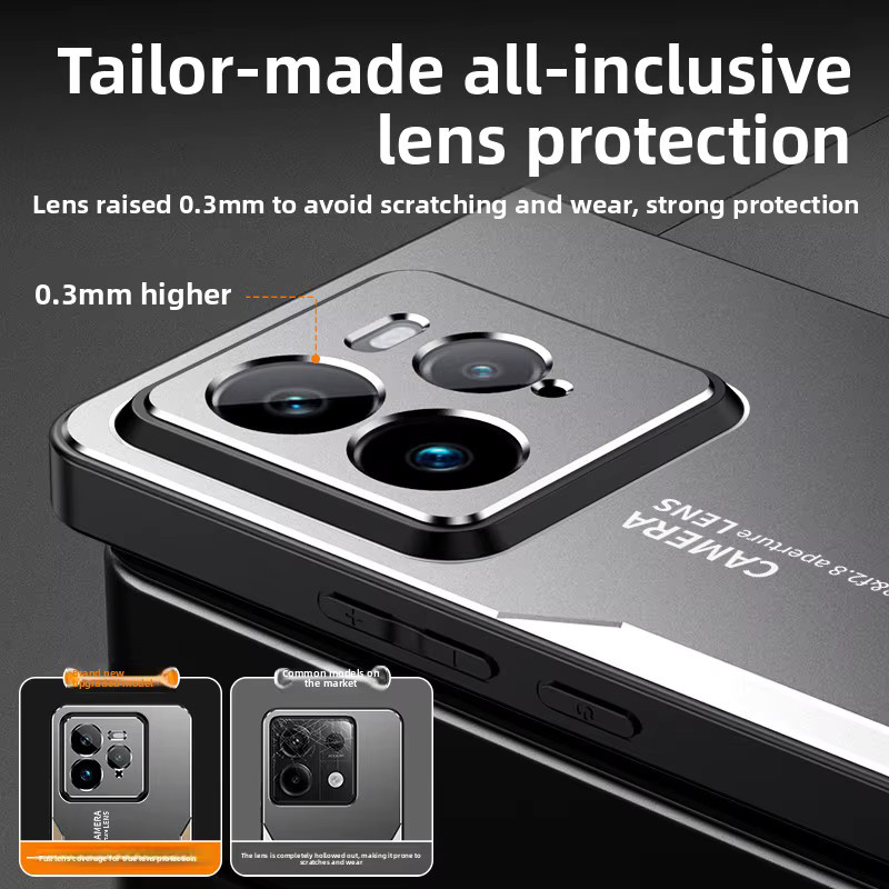 Realme Schutzhülle für GT 7, GT 7 Pro und GT 7T mit mattierter Oberfläche, Wärmeableitung und Metallhalterung in Schwarz oder Gold - Bild 2