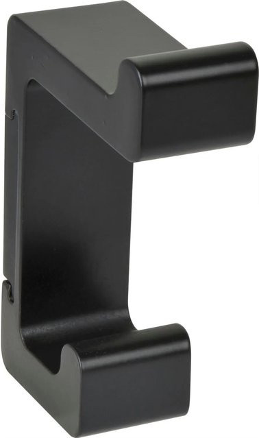 Technik Team Kleiderhaken Bodon Zweifach aus Zinkdruckguss Schwarz Matt Höhe: 90 mm - Bild 1