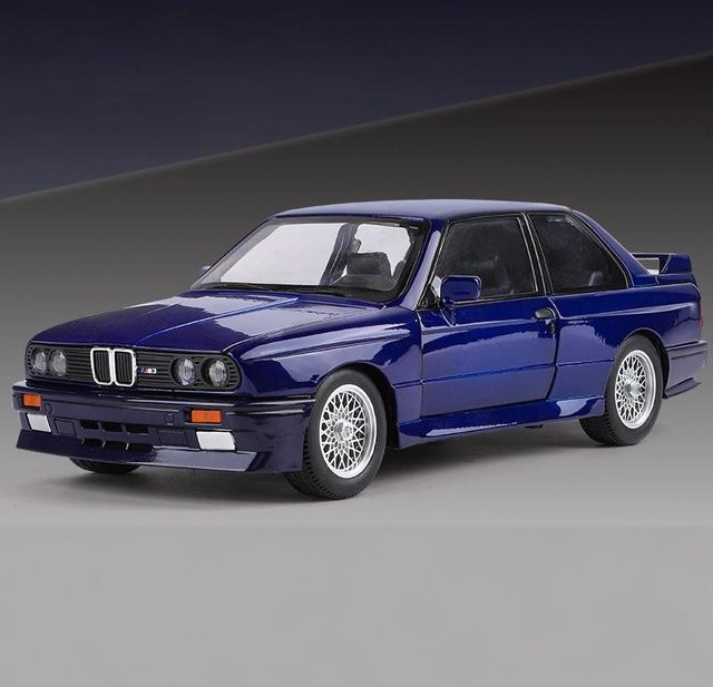 Linyi toy car M3 E30 Metallmodell, 1:24, Blau, ab 14 Jahren - Bild 1
