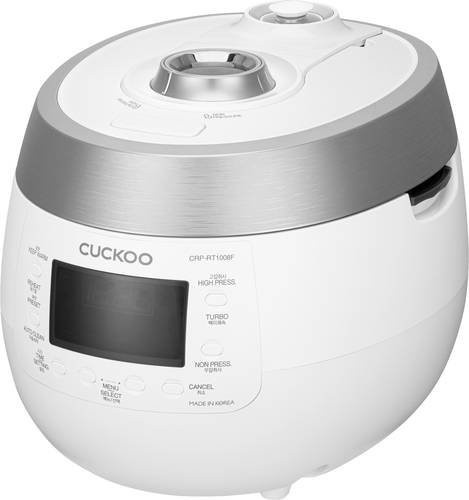 Cuckoo Reiskocher CRP-RT1008F in Weiß-Silber mit Digitaldisplay und Warmhaltefunktion - Bild 1