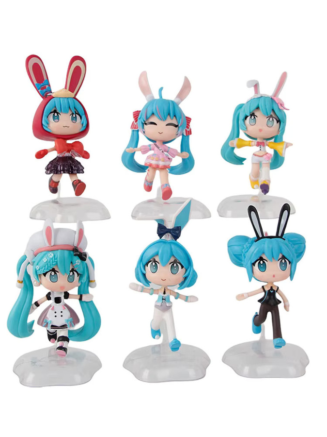Bandai Hatsune Miku Anime-Mädchen, Actionfiguren, 6-teiliges Set - Bild 2