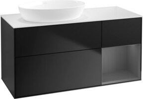 V&B Waschtischunterschrank Finion mit Wandbeleuchtung, Blau lackiert, Breite: 120 cm, Tiefe: 50,1 cm, Höhe: 50,1 cm - Bild 1