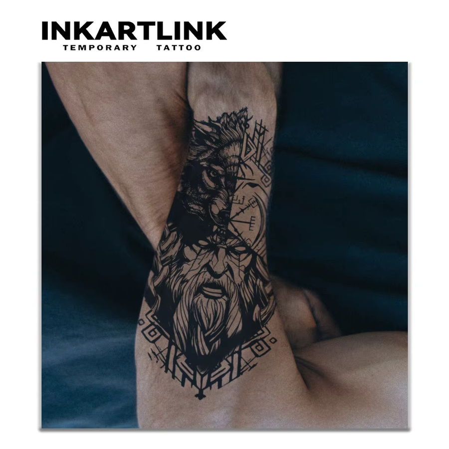INKARTLINK Semi-permanenter Tattoo-Aufkleber für Herren, wasserfest - Bild 2