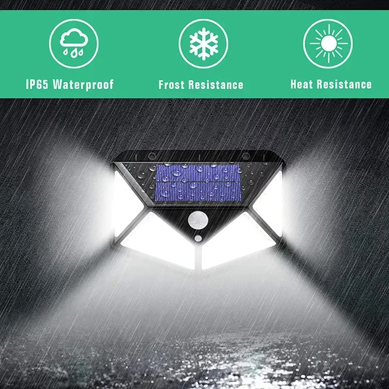 NEWBIRTH Solar-Wandleuchte mit 100 LED und Bewegungsmelder, wasserdichte Außenlampe für die Gartendekoration - Bild 3