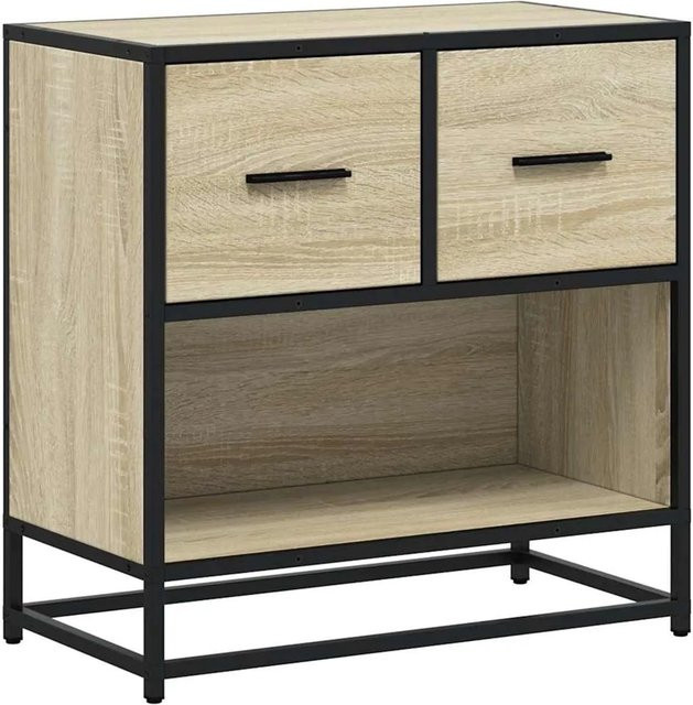 vidaXL Nachttisch Sonoma-Eiche aus Holzwerkstoff und Metall, Braun, B: 60 cm, T: 31 cm, H: 60 cm - Bild 1