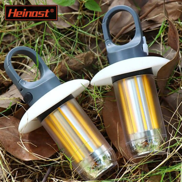 Heinast Camping-Licht mit 8 Lichtfilamenten, wiederaufladbare Zeltlampe mit 5 Beleuchtungsmodi und warmweißem Licht - Bild 1