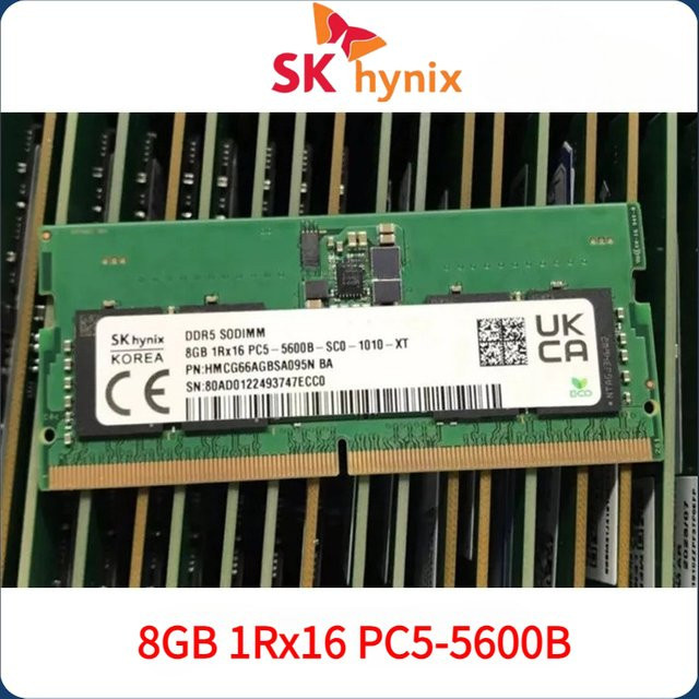 SK Hynix DDR5 SO-DIMM RAM 8 GB 5600 MHz PC5 5600B Notebook-Arbeitsspeicher in Grün - Bild 1